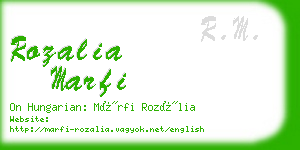 rozalia marfi business card